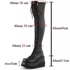 Alternative view of high heel gothic Long boots