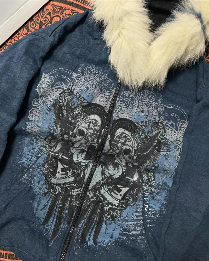 Y2K gothic rock hoodie 2 Y2K gothic rock hoodie - Image 2