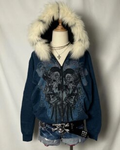 Y2K gothic rock hoodie