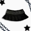 gothic punk pleated skirt