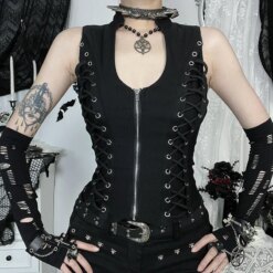 gothic punk sleeveless top