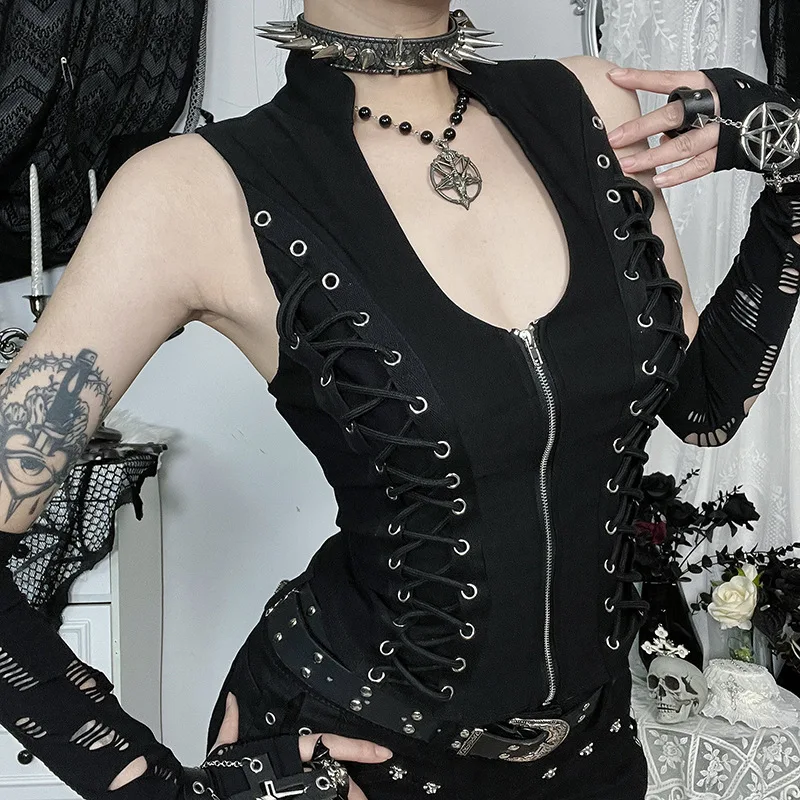 gothic punk sleeveless top