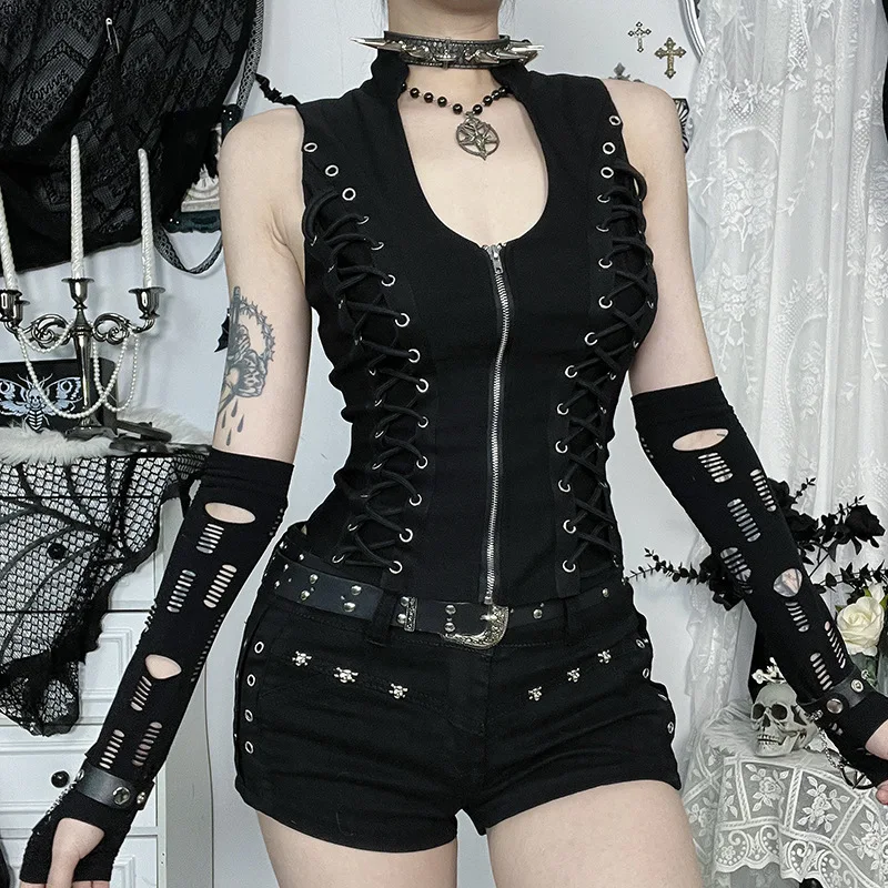 gothic punk sleeveless top