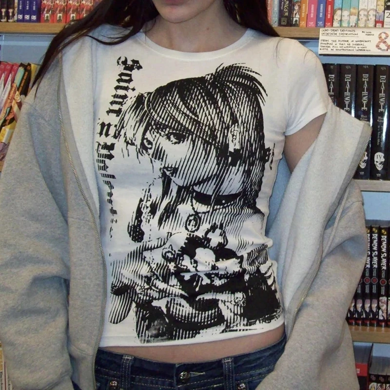 Y2K Anime Crop Tee Y2K Anime Crop Tee