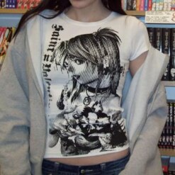 Alternative view of Y2K Anime Crop Tee