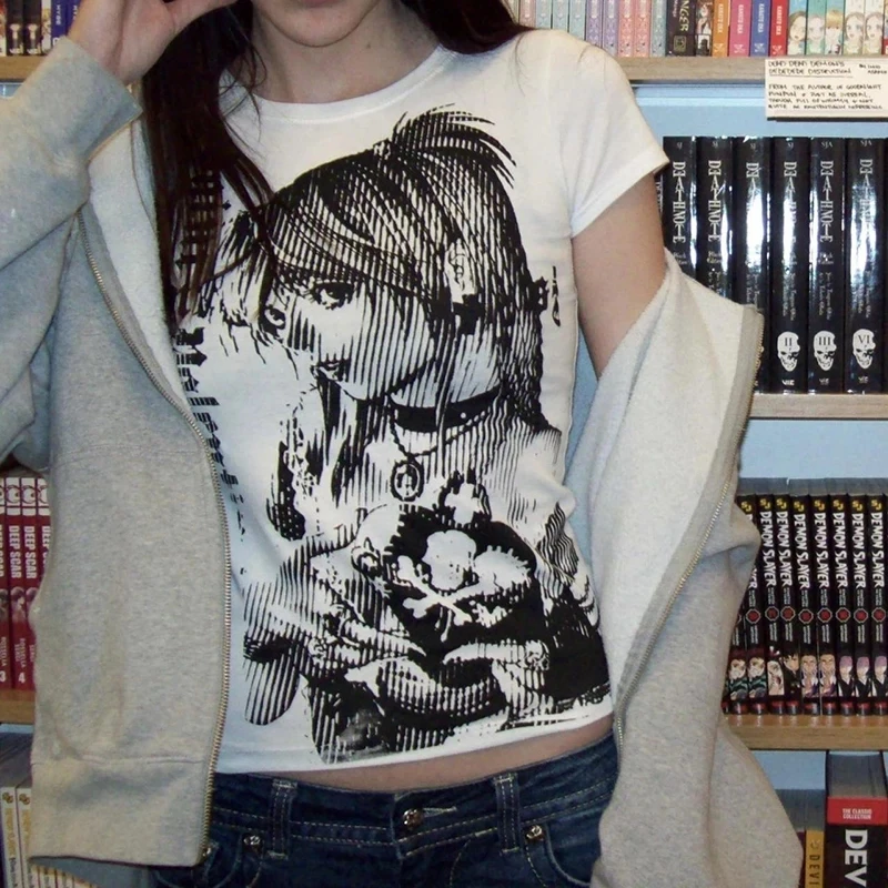 Y2K Anime Crop Tee Y2K Anime Crop Tee