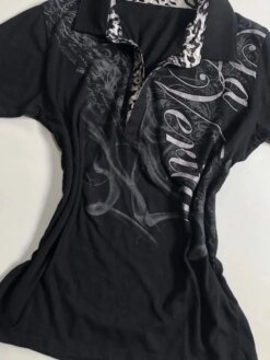 Alternative view of Slim Gothic Polo Tee