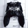 Black Harajuku Gothic Zipper Hoodie