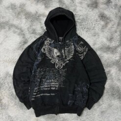 Alternative view of Y2K Gothic Zip Hoodie