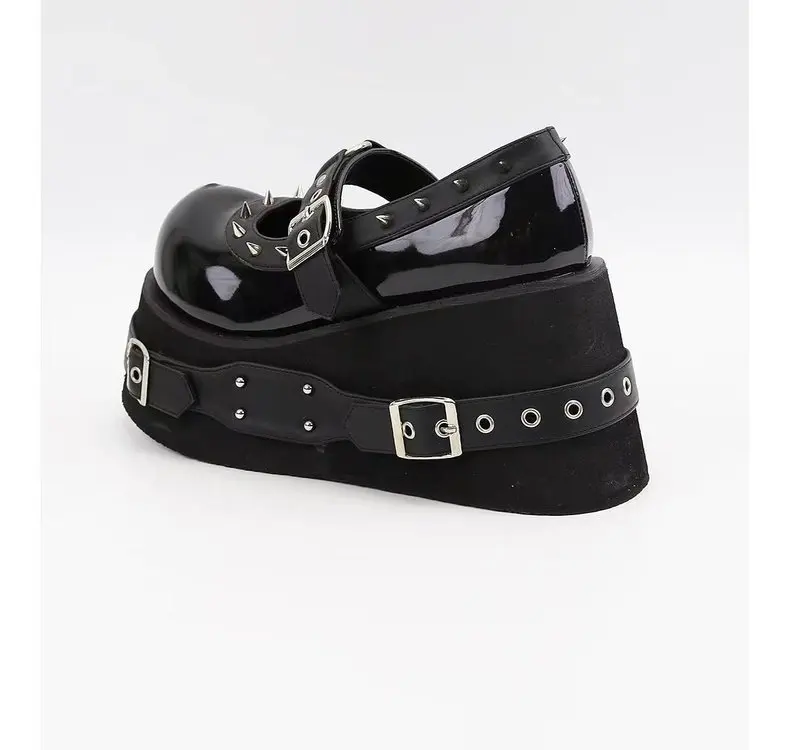 Gothic Rivet Muffin Platform Mary Jane Shoes Gothic Rivet Muffin Platform Mary Jane Shoes