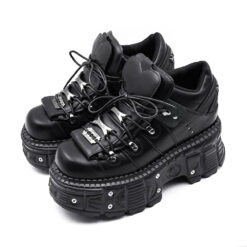 Grungegal 21 Gothic Lace-Up Ankle Boots