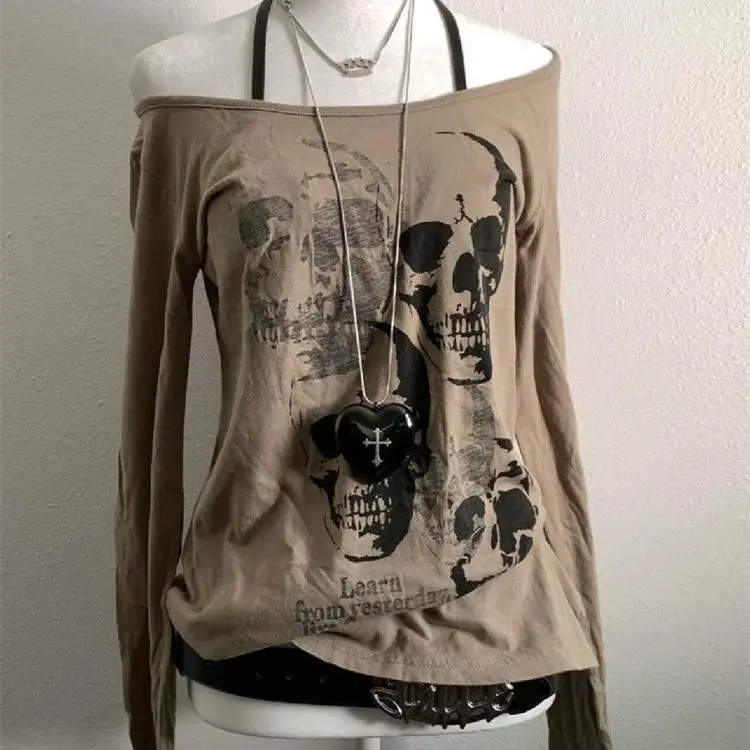 Grunge Off Shoulder Punk Top