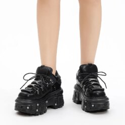 Gothic Lace-Up Ankle Boots - Image 4