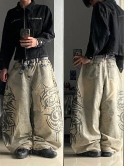 Distressed Loose Straight-Leg Pants - Image 5